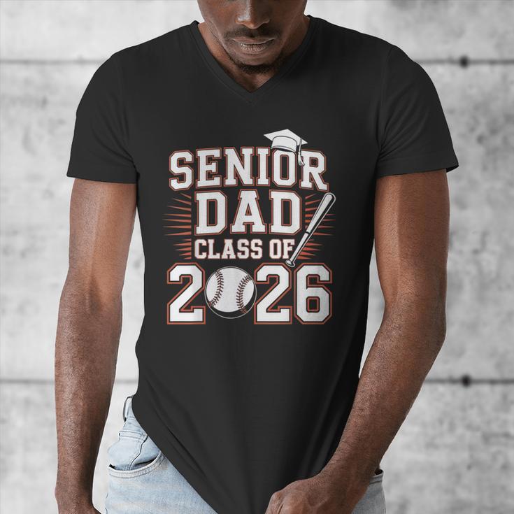 Senior Dad Class Of 2026 Graduate Baseball 2026 Graduation Men's V-Neck T-Shirt Senior Dad Class Of 2026 Graduate Baseball 2026 Graduation Men's V-Neck T-Shirt