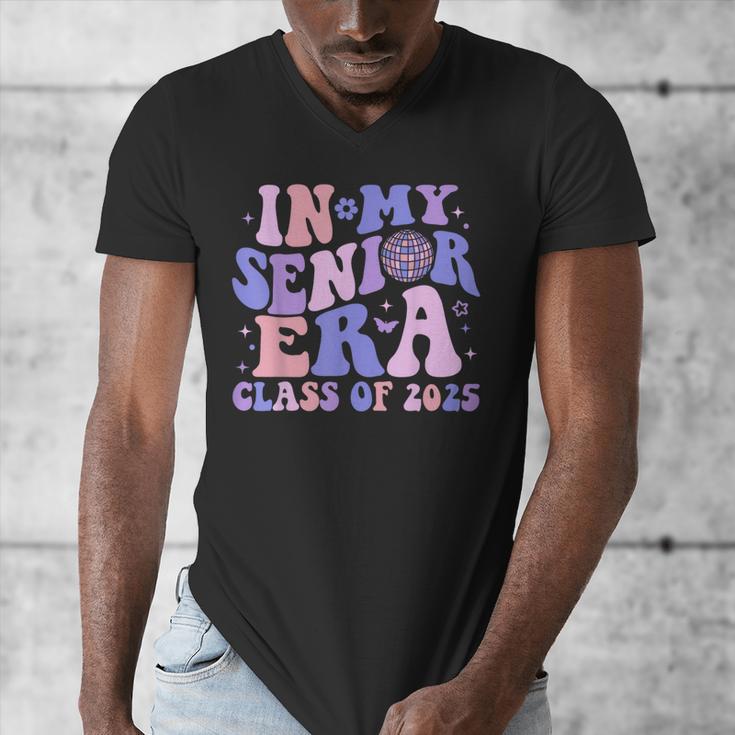 In My Senior Era Class Of 2025 Groovy Senior 2025 Graduation Men's V-Neck T-Shirt