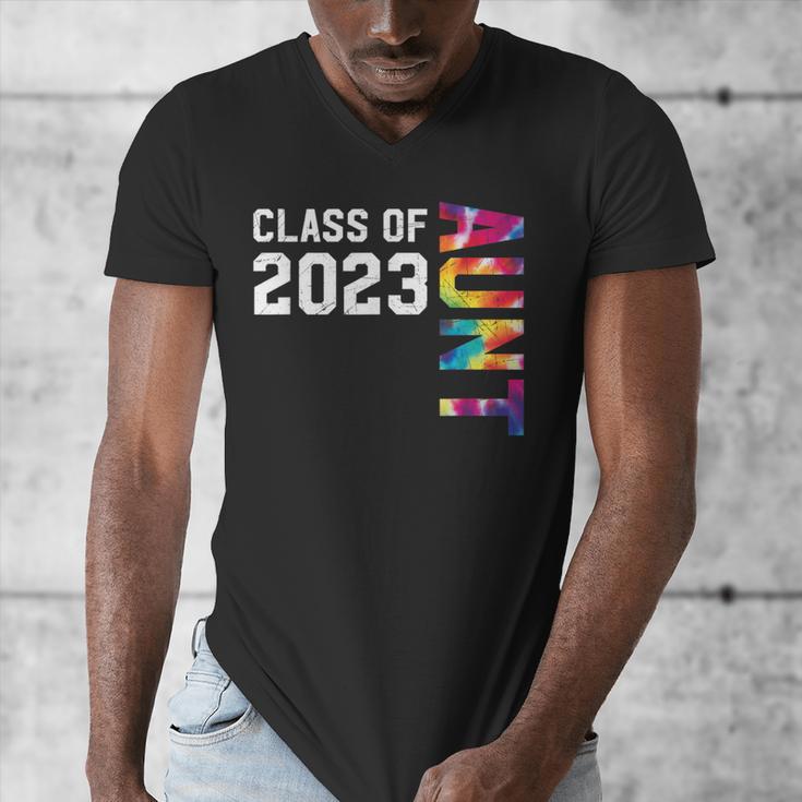 Senior Graduation Class Of 2023 Aunt Senior Tie Dye Men's V-Neck T-Shirt