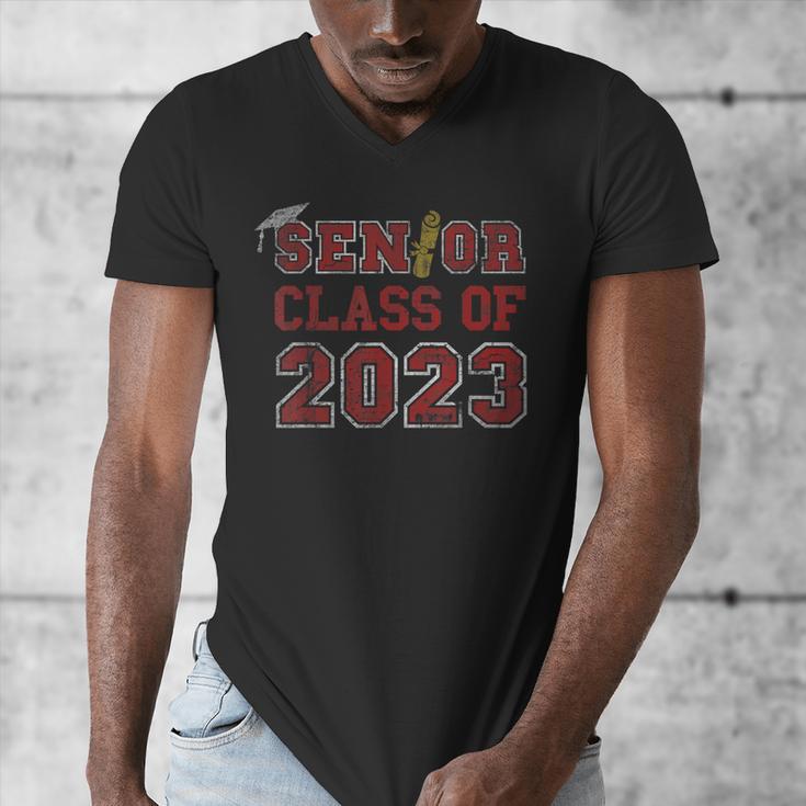 Senior Graduation Class Of 2023 High School College Graduate Men's V-Neck T-Shirt