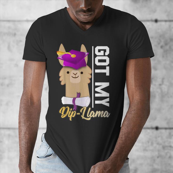 Senior Graduation TShirt 2019 Got My Diploma Llama Pun Shirt Men's V-Neck T-Shirt