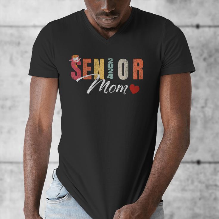 Senior Mom 2024 Graduation Heart Class Of 2024 Men's V-Neck T-Shirt