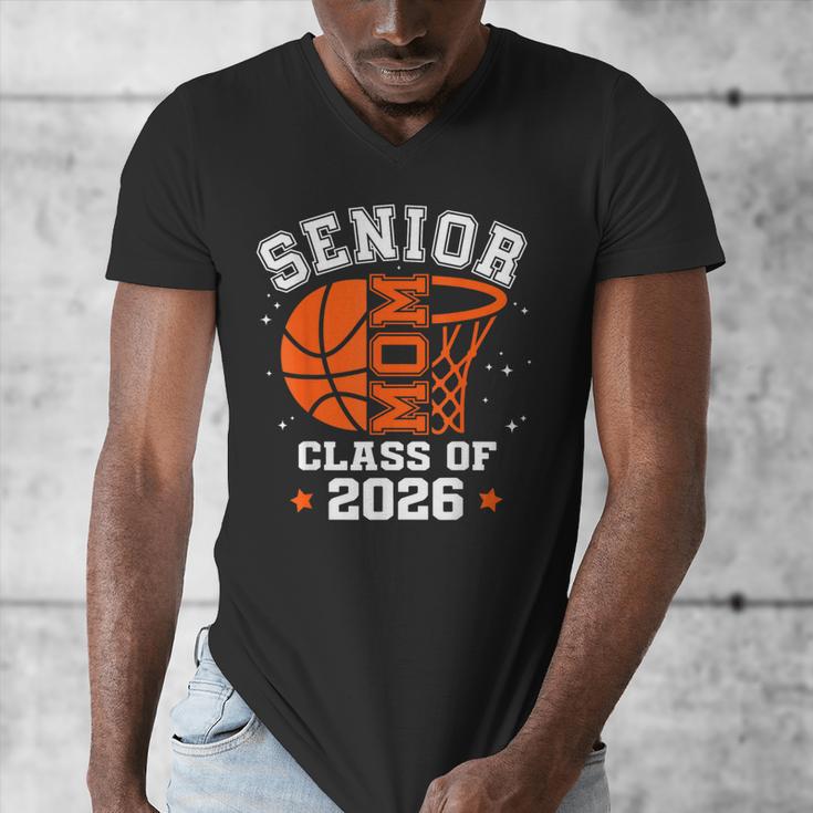 Senior Mom Class Of 2026 Basketball Graduation Men's V-Neck T-Shirt