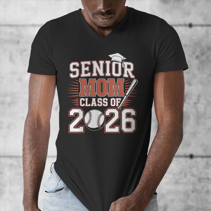 Senior Mom Class Of 2026 Graduate Baseball 2026 Graduation Men's V-Neck T-Shirt