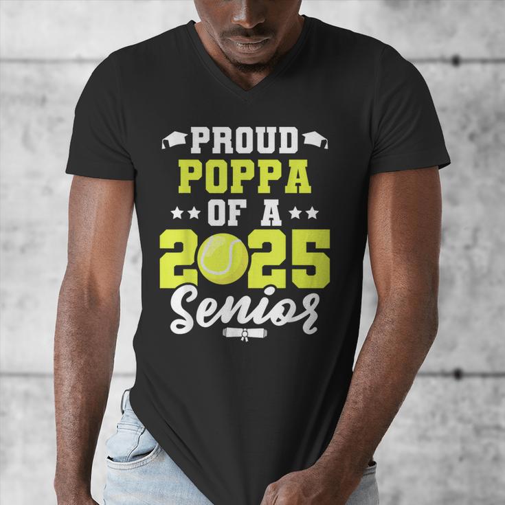 Senior Poppa 2025 Tennis Class Of 2025 Graduation Men's V-Neck T-Shirt