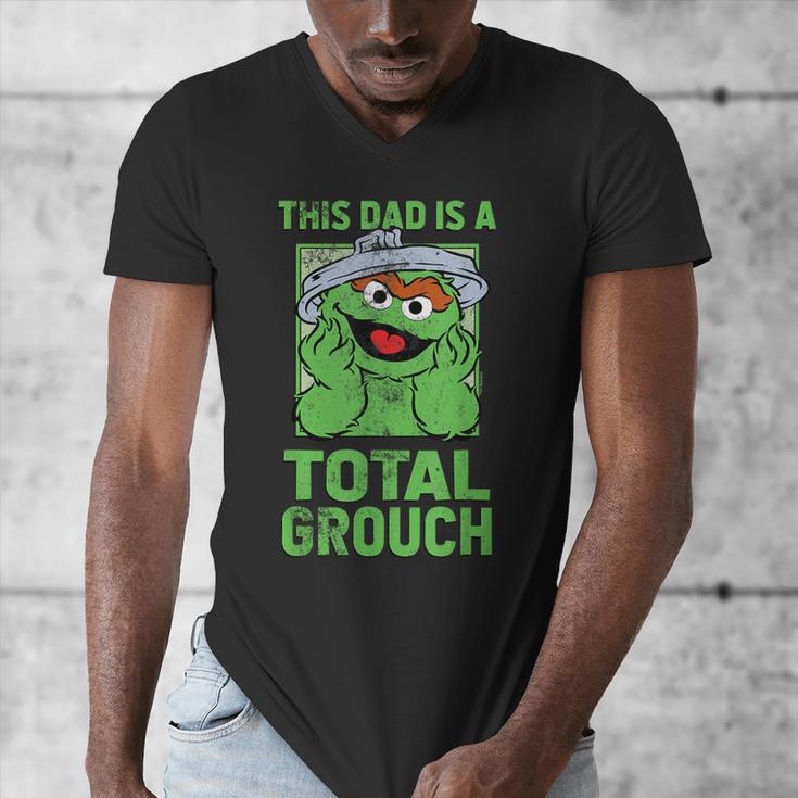 Sesame Street Father's Day Total Grouch Dad Men's V-Neck T-Shirt
