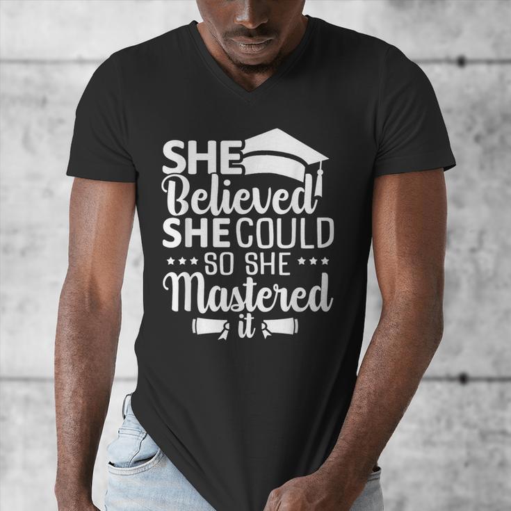 She Believed She Could So She Mastered It Graduation 2023 Men's V-Neck T-Shirt
