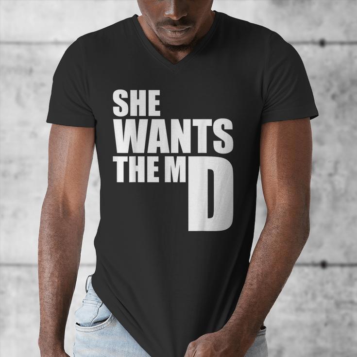 She Wants The MD Shirt Medical Graduation Doctor Men's V-Neck T-Shirt