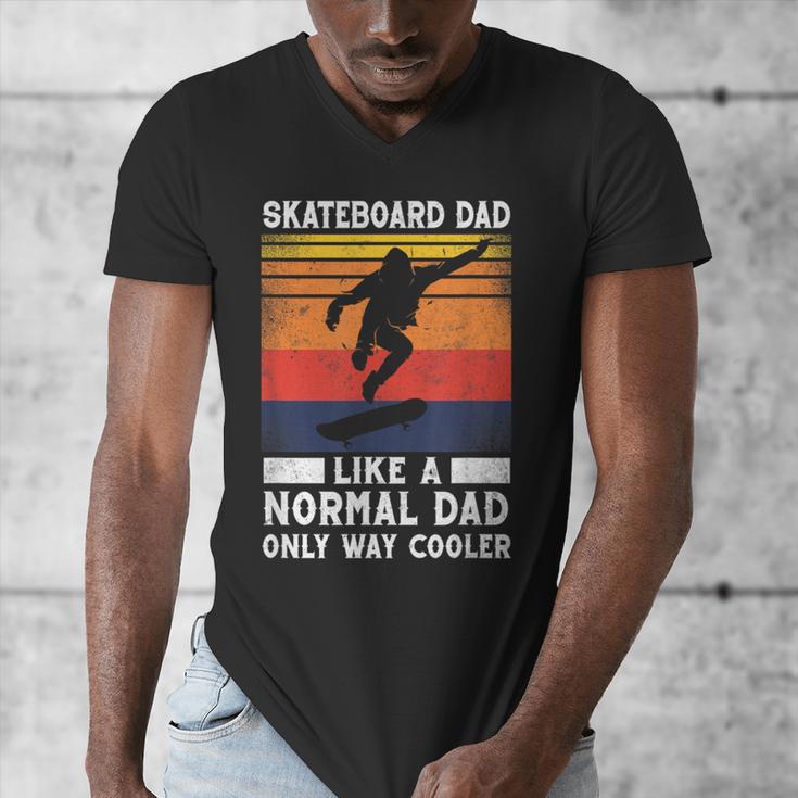 Skateboard Like A Normal Dad Vintage 80S 90S Retro Men's V-Neck T-Shirt