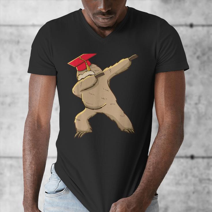Sloth Dabbing Shirt Graduation Day Shirt See Ya Men's V-Neck T-Shirt