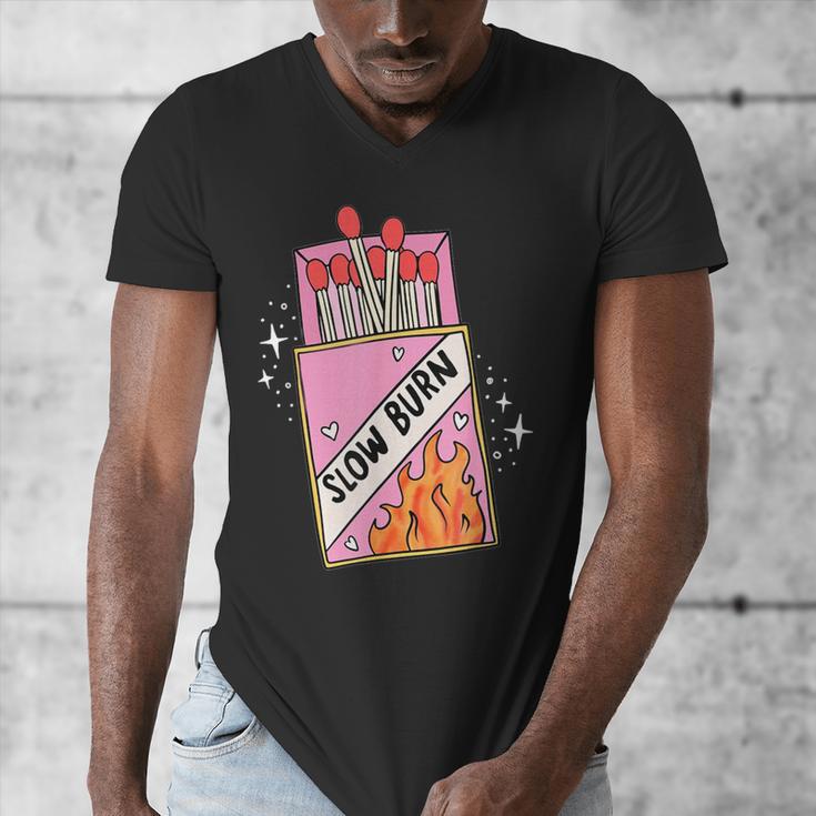 Slow Burn Book Trope Worth The Wait Love Takes Time Men's V-Neck T-Shirt