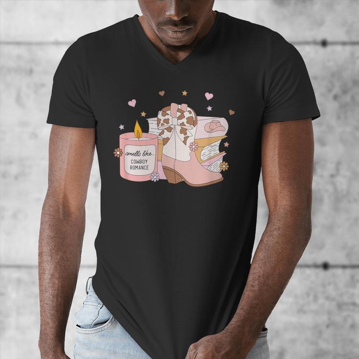 Smells Like Cowboy Romance Book Lover Men's V-Neck T-Shirt
