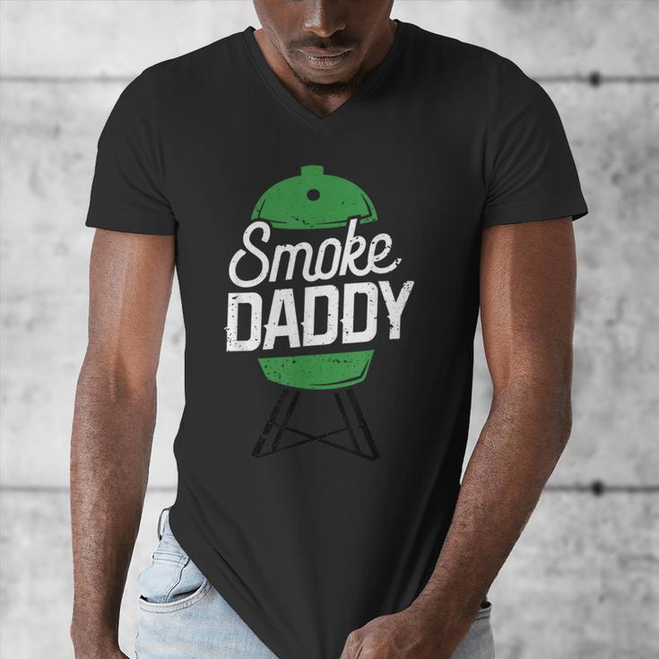 Smoke Daddy Green Egg Pitmaster Dad Tshirt BBQ Grill Men's V-Neck T-Shirt