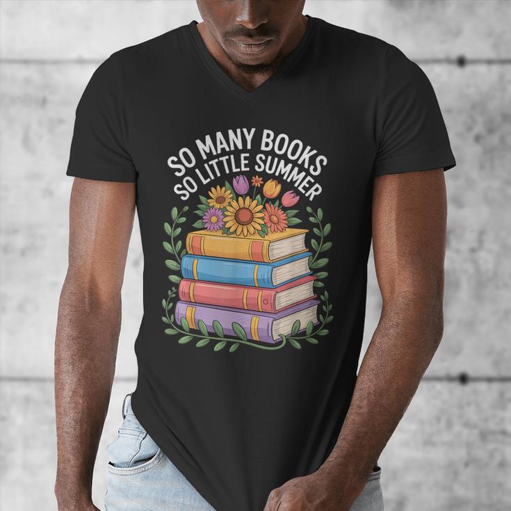 So Many Books So Little Summer Men's V-Neck T-Shirt So Many Books So Little Summer Men's V-Neck T-Shirt