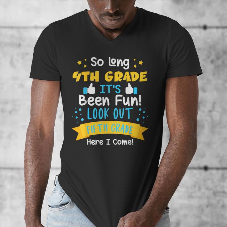 So Long 4th Grade Graduation 2025 School 5th Grade Here Come Men's V-Neck T-Shirt