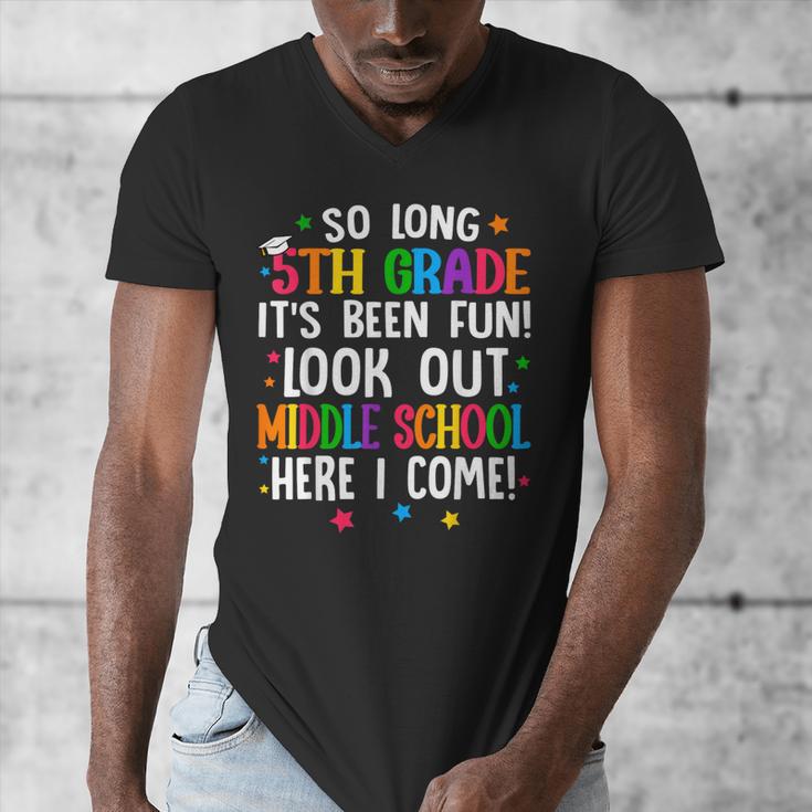 So Long 5th Grade Graduation Middle School Here I Come Kids Men's V-Neck T-Shirt