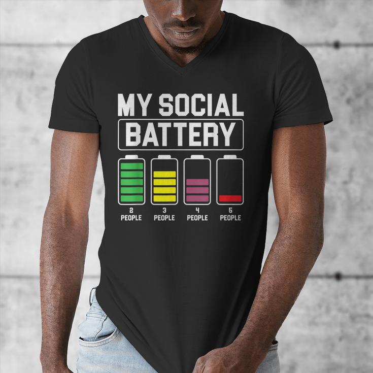 My Social Battery Introverted Low Energy Antisocial Men's V-Neck T-Shirt My Social Battery Introverted Low Energy Antisocial Men's V-Neck T-Shirt