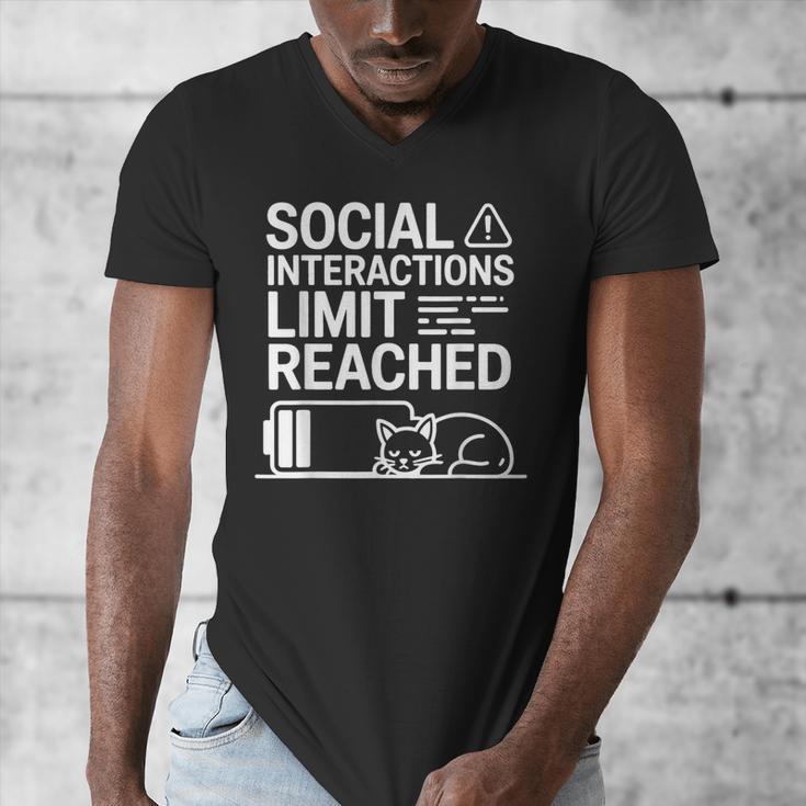 Social Interactions Limit Reached Introvert Tired Men's V-Neck T-Shirt