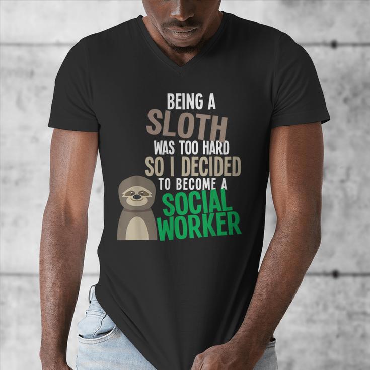 Social Work Student Masters Degree Graduation Men's V-Neck T-Shirt