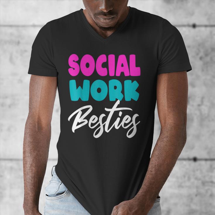 Social Worker Work Coworkers Best Friend Graduation MSW Men's V-Neck T-Shirt