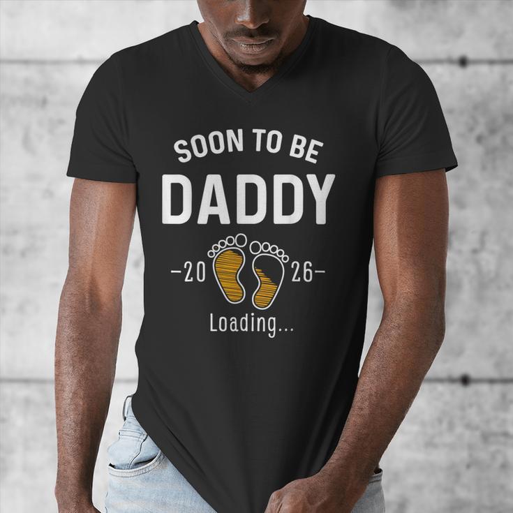 Soon To Be Daddy Est 2026 Loading First Time Dad Men's V-Neck T-Shirt