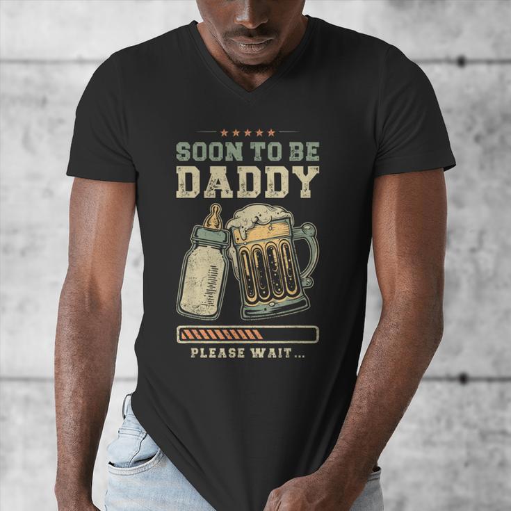 Soon To Be Daddy Fatherhood Baby Announcement Future Dad Men's V-Neck T-Shirt Soon To Be Daddy Fatherhood Baby Announcement Future Dad Men's V-Neck T-Shirt