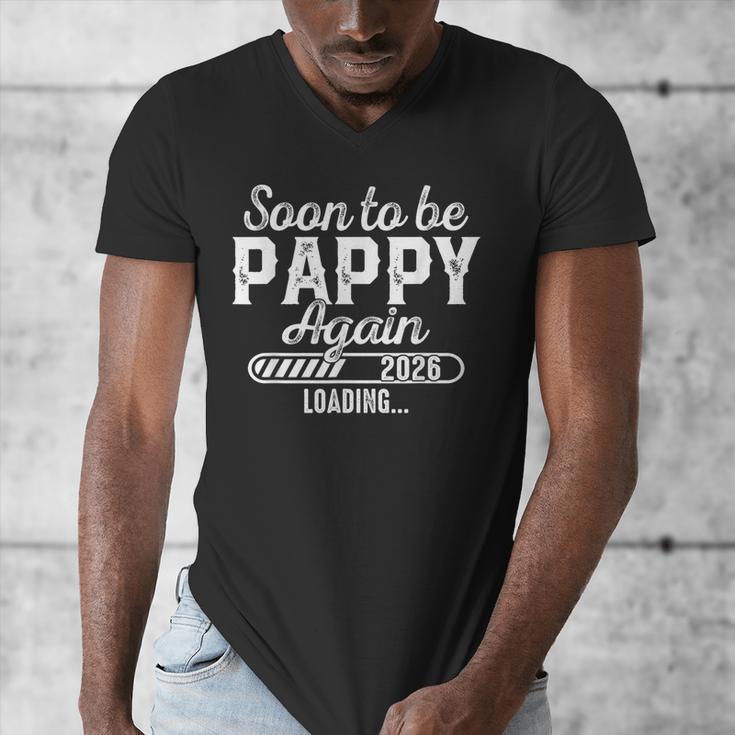 Soon To Be Pappy Again Est 2026 Future New Dad Men's V-Neck T-Shirt Soon To Be Pappy Again Est 2026 Future New Dad Men's V-Neck T-Shirt