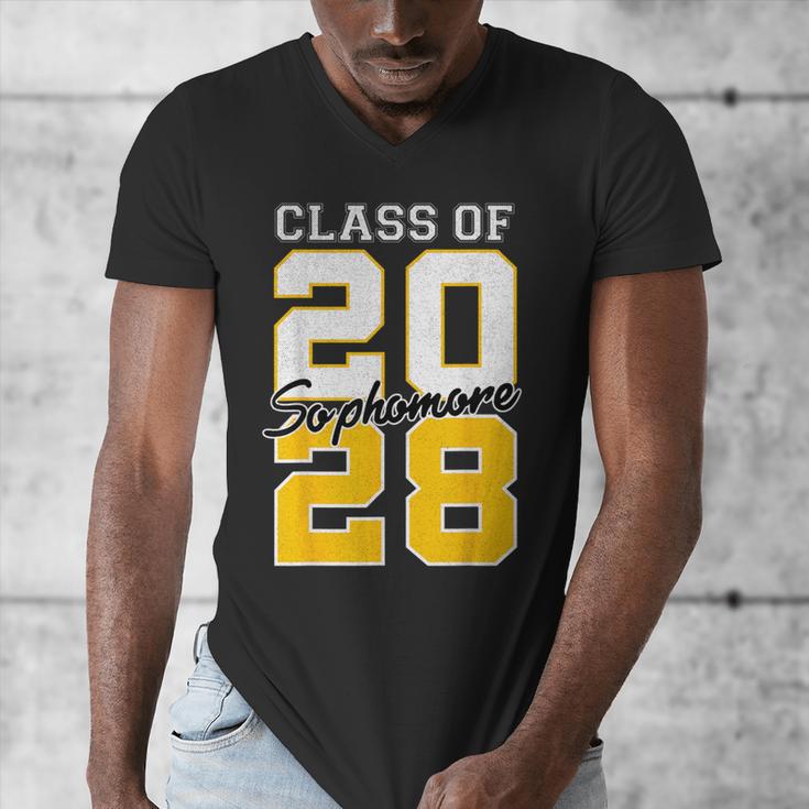 Sophomore 2028 Class Of 2028 Graduation 2028 10th Grade Men's V-Neck T-Shirt Sophomore 2028 Class Of 2028 Graduation 2028 10th Grade Men's V-Neck T-Shirt