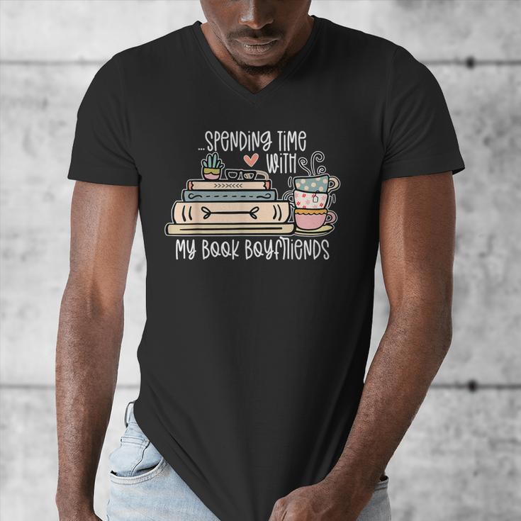 Spending Time With My Book Boyfriends Apparel Men's V-Neck T-Shirt