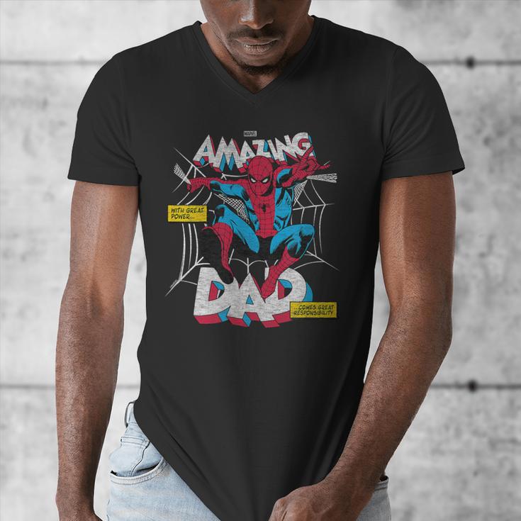 Spider-Man Amazing Dad Men's V-Neck T-Shirt Spider-Man Amazing Dad Men's V-Neck T-Shirt