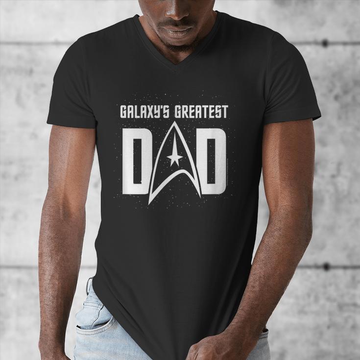 Star Trek Father's Day Galaxy's Greatest Dad Badge Men's V-Neck T-Shirt