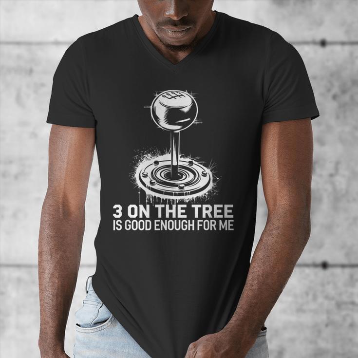 Stick Shift Nostalgia Column Shift Line Men's V-Neck T-Shirt