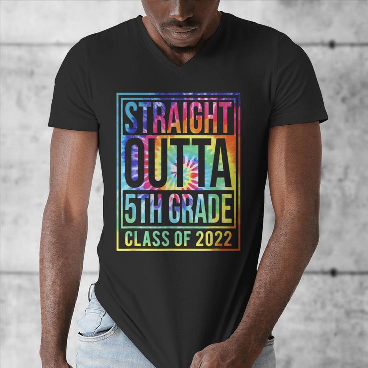 Straight Outta 5th Grade Class Of 2022 School Graduation Men's V-Neck T-Shirt