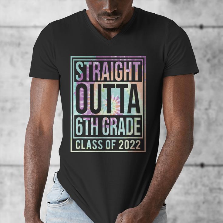 Straight Outta 6th Grade Class Of 2022 School Graduation Men's V-Neck T-Shirt