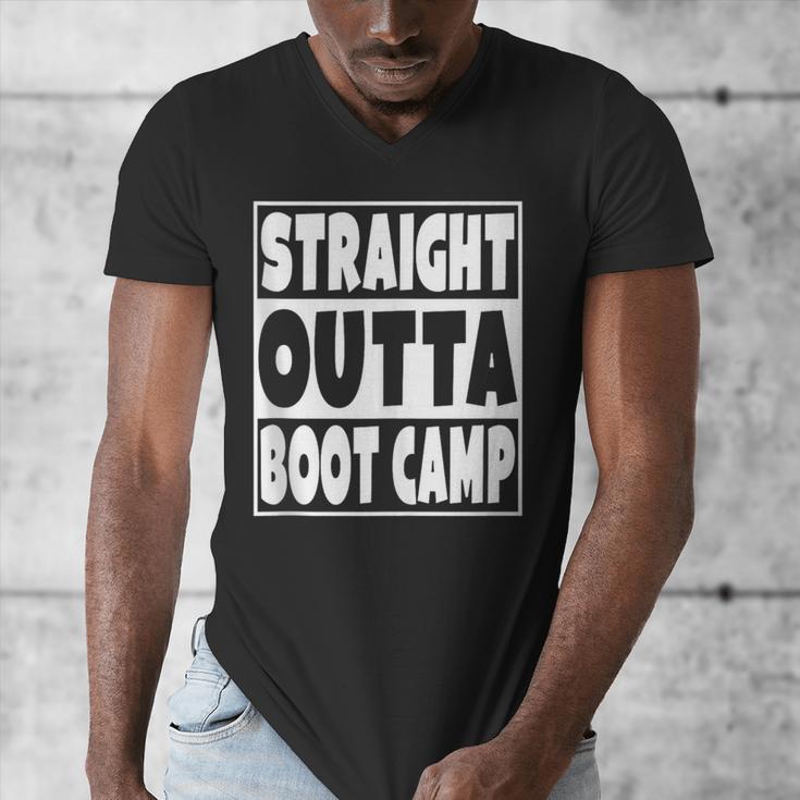Straight Outta Boot Camp Military Basic Training Graduation Men's V-Neck T-Shirt