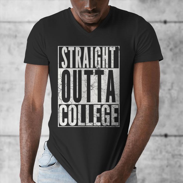 STRAIGHT OUTTA COLLEGE Graduation 2019Shirt Her Him Women Men's V-Neck T-Shirt