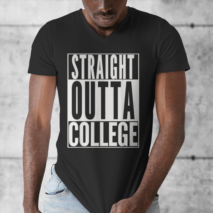 STRAIGHT OUTTA COLLEGE Graduation 2019 Her Him Women Men's V-Neck T-Shirt