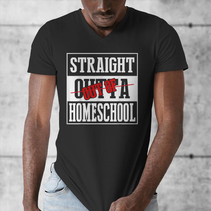 Straight Outta Homeschool Shirt Graduation Men's V-Neck T-Shirt