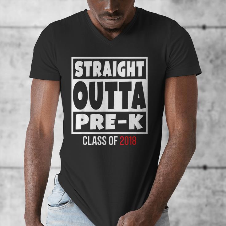 Straight Outta Pre-K Class Of 2018 Shirt Graduation Men's V-Neck T-Shirt