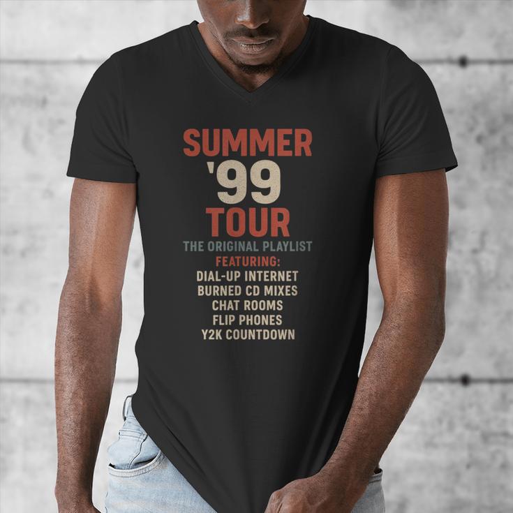 Summer 99 Tour Original Playlist Retro Nostalgia Men's V-Neck T-Shirt
