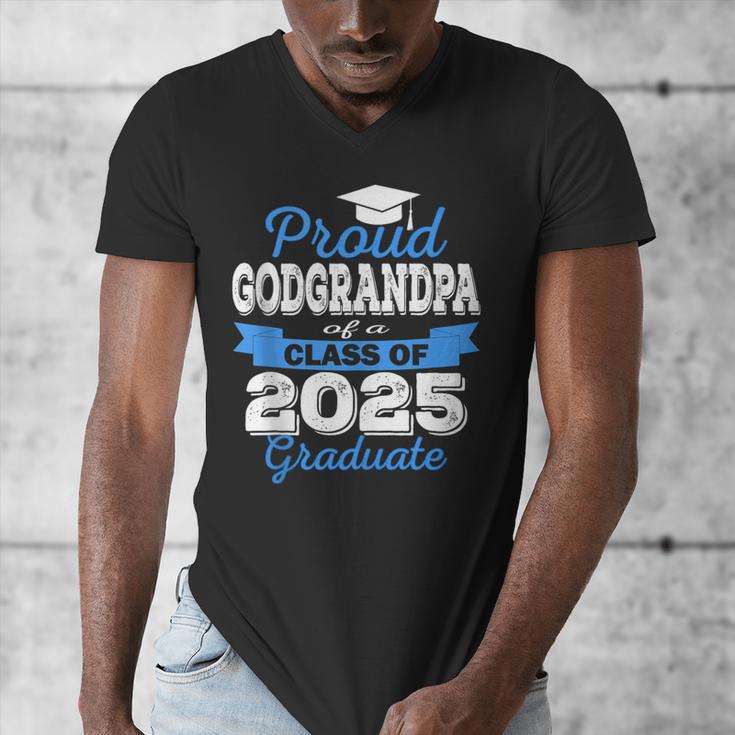 Super Proud GodGrandpa Of 2025 Graduate Graduation Family Men's V-Neck T-Shirt