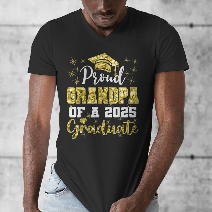 Super Proud Grandpa Of 2025 Graduate Graduation Family Men's V-Neck T-Shirt