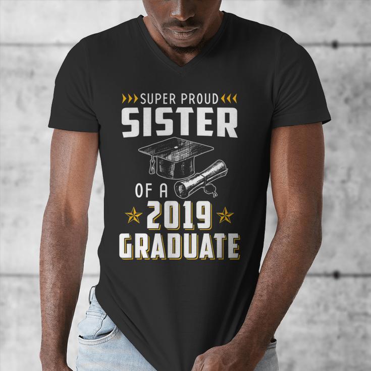 Super Proud Sister Of A 2019 Graduate Shirt Graduation Men's V-Neck T-Shirt