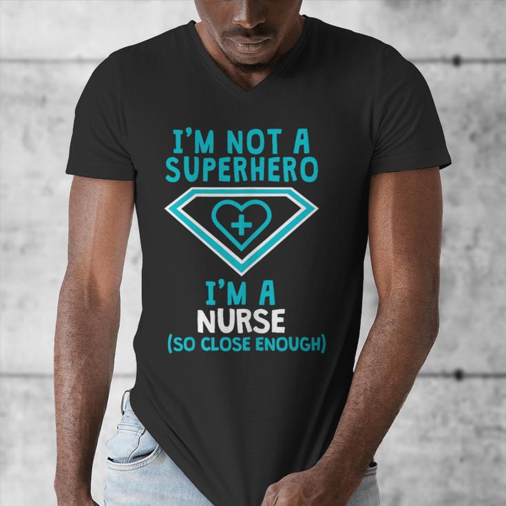 Superhero RN Nurse Shirt Graduation Men's V-Neck T-Shirt