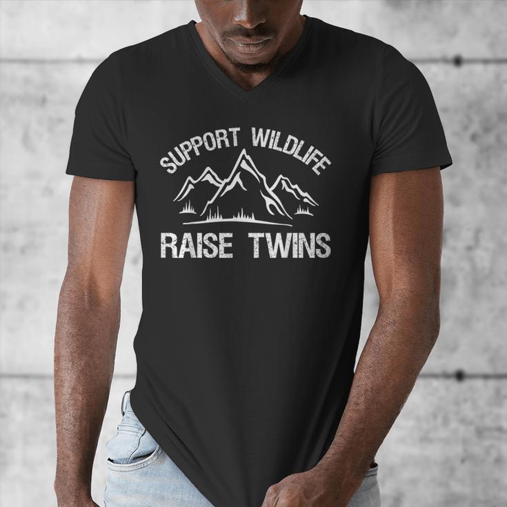 Support Wildlife Raise Twins Twin Mom Dad T-Shirt Men's V-Neck T-Shirt Support Wildlife Raise Twins Twin Mom Dad T-Shirt Men's V-Neck T-Shirt