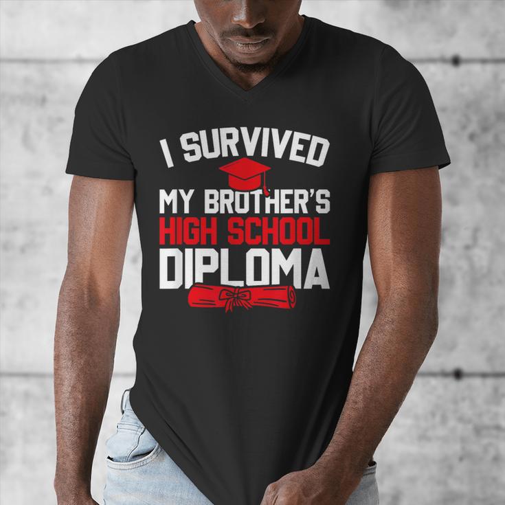 I Survived My Brother's High School Diploma Graduation Men's V-Neck T-Shirt