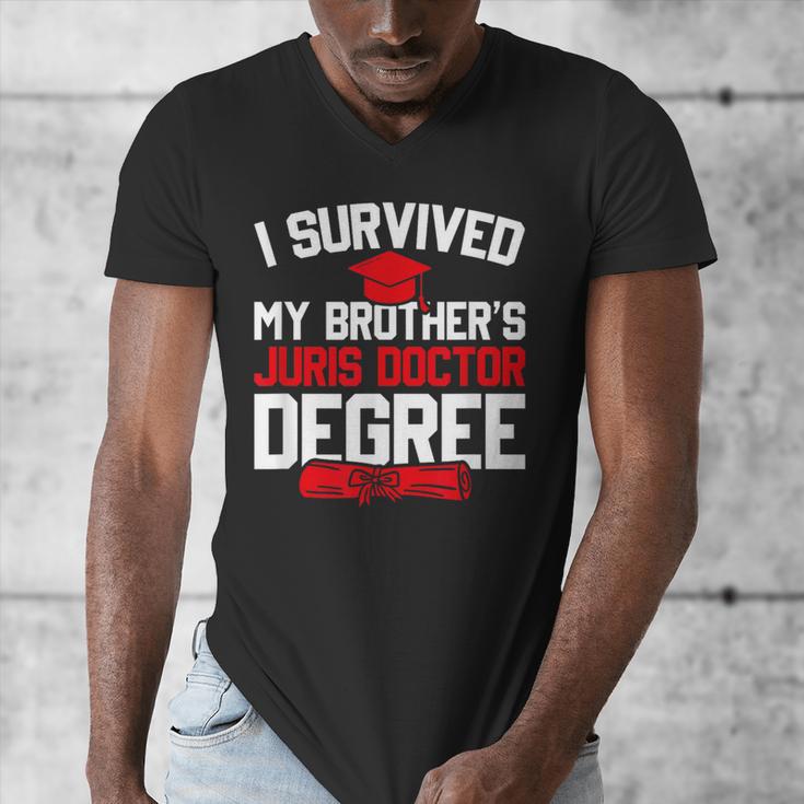 I Survived My Brother's Juris Doctor Degree Graduation Men's V-Neck T-Shirt