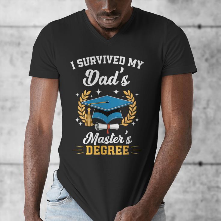 I Survived My Dad's Master's Degree Graduation Men's V-Neck T-Shirt