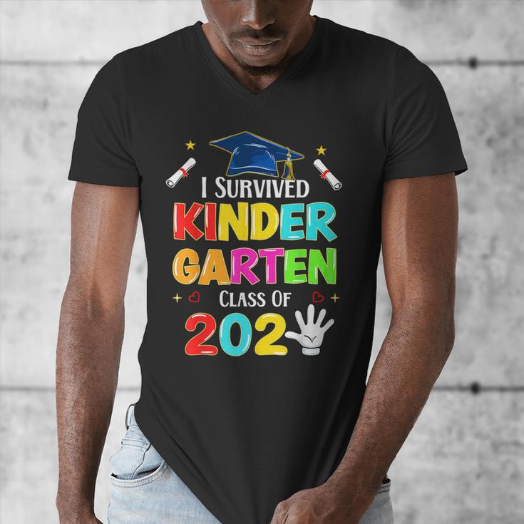 I Survived Kindergarten Graduation 2025 Graduate Boys Girls Men's V-Neck T-Shirt