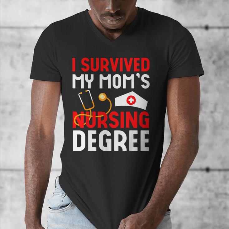 I Survived My Mom's Nursing Degree Graduation Day 2026 Men's V-Neck T-Shirt